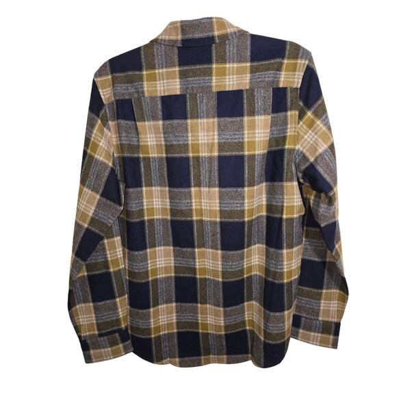 NWTags Mens Pendelton Lodge Plaid 100% Virgin Wool Button Up Shirt Blue Yellow - Picture 2 of 9